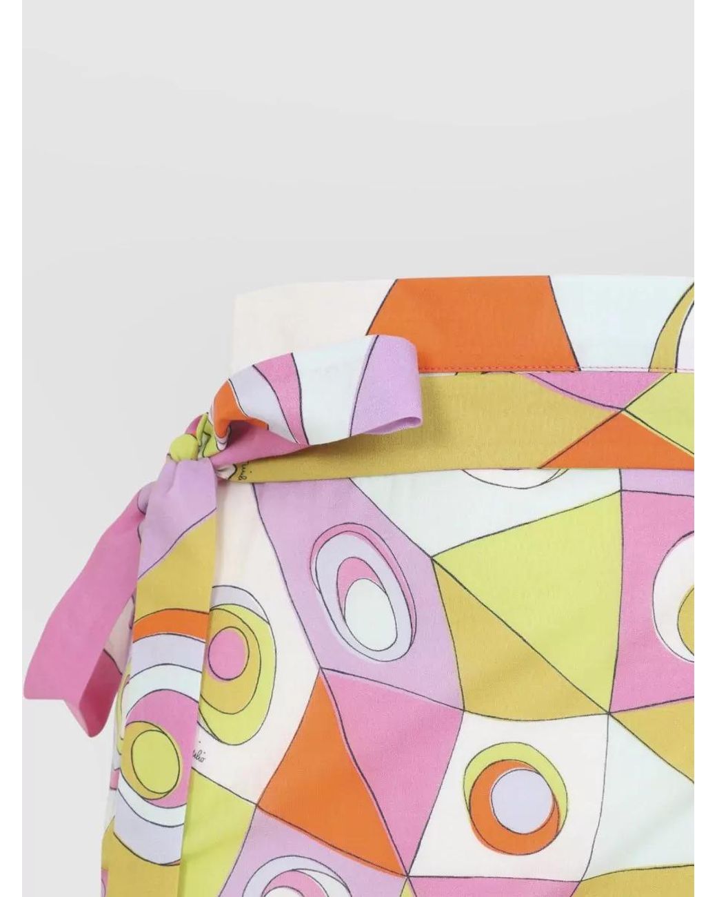 Emilio Pucci White Printed Wrap Skirt
