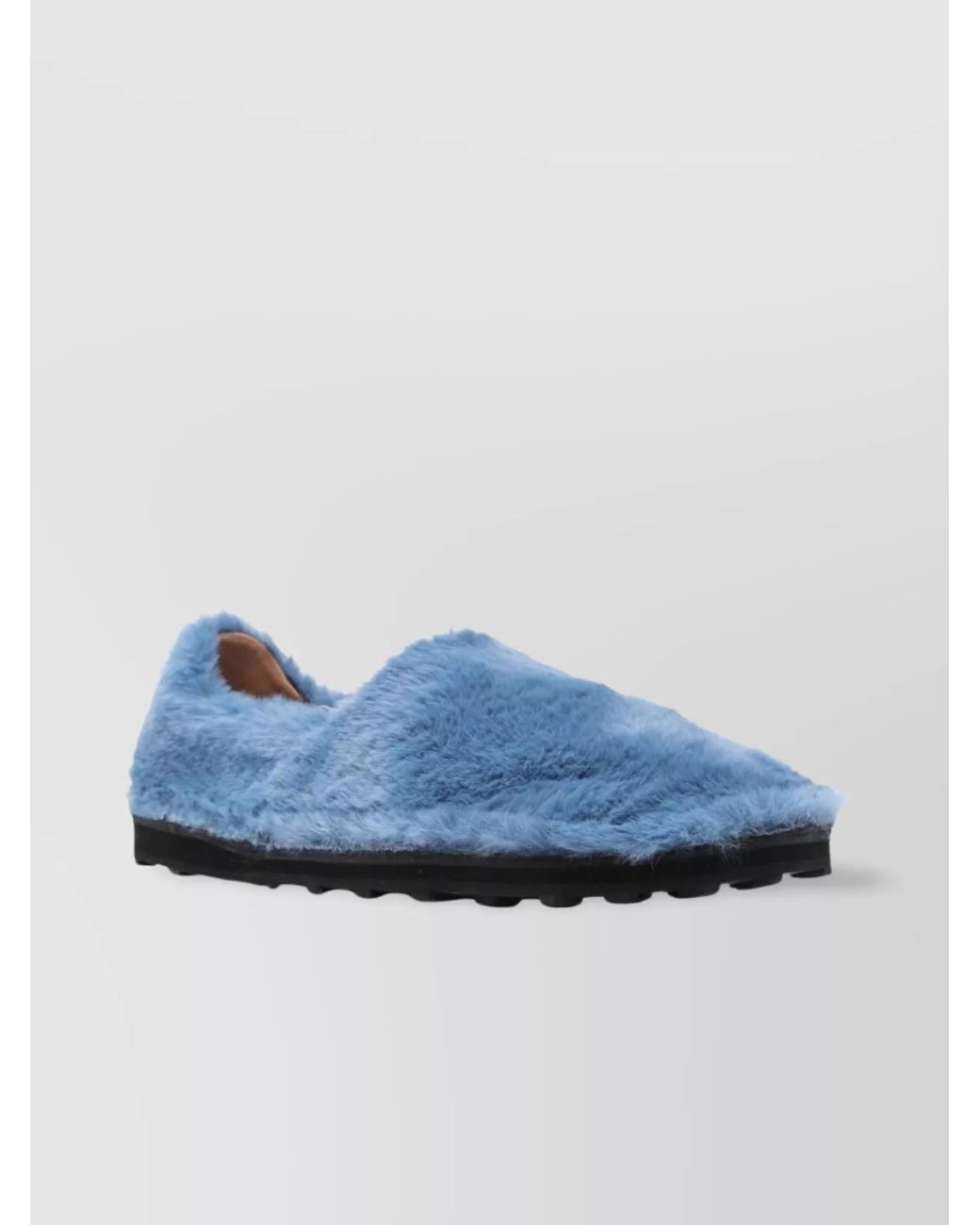 Marni Blue Faux Fur Slip-On Loafers for men