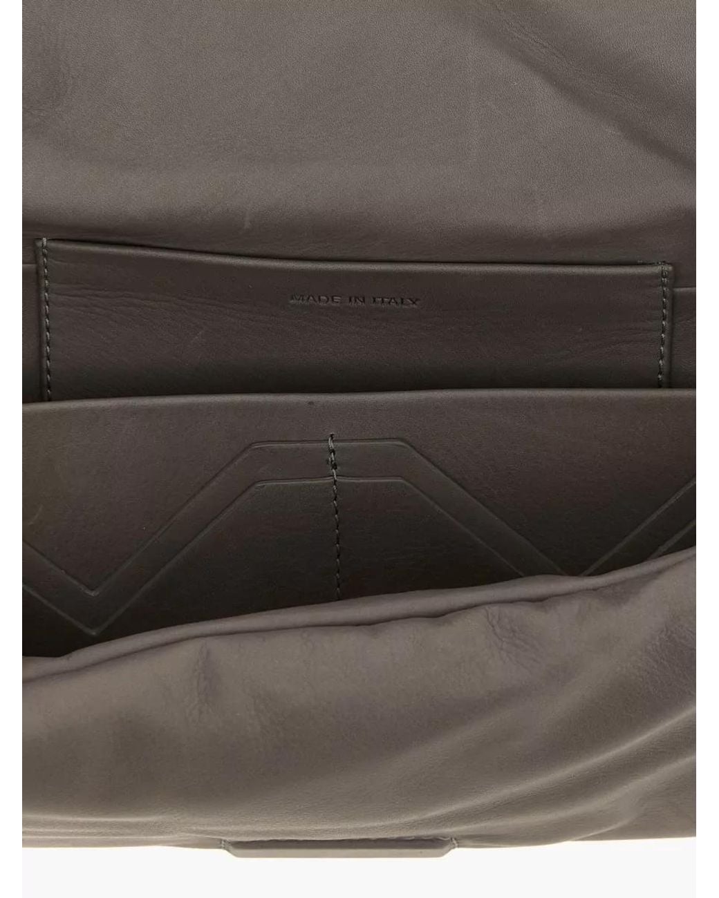 Rick Owens Gray Na Leather Shoulder Bag