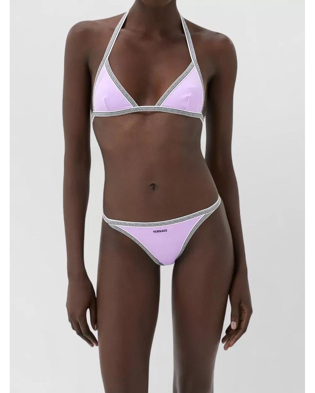 Versace Multicolor Greca Bikini Top