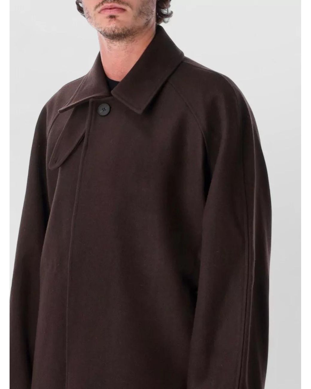 Studio Nicholson Black Wool Single Breasted Coat for men