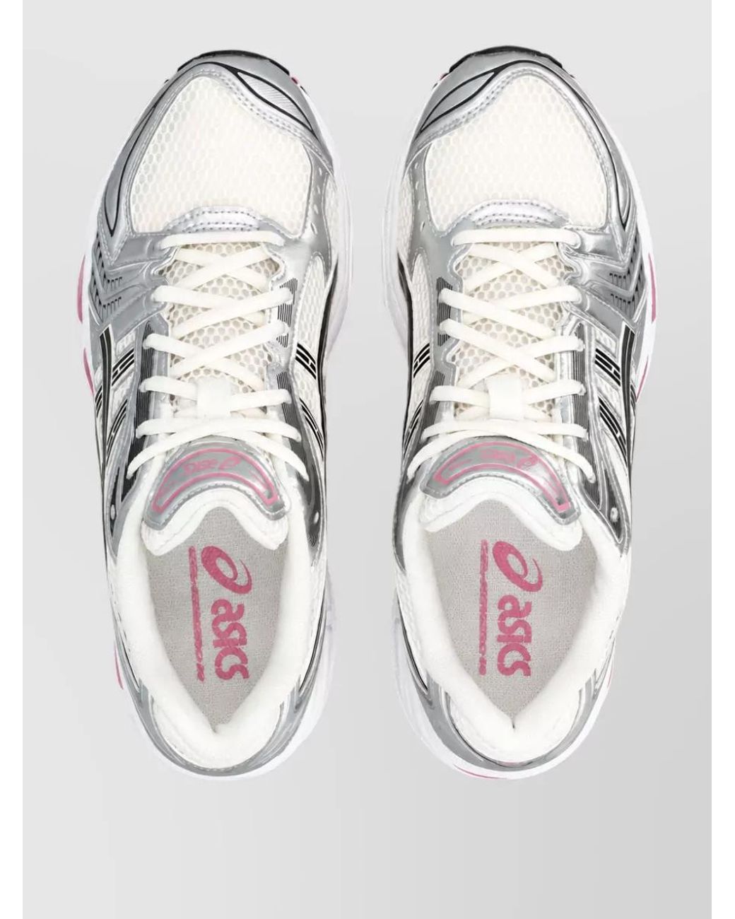 Asics White Synthetic Leather Lace-Up Sneakers