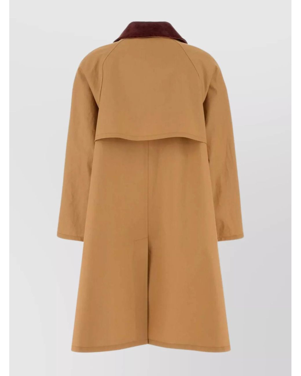 Prada Brown Cotton Single Breasted Trench Coat