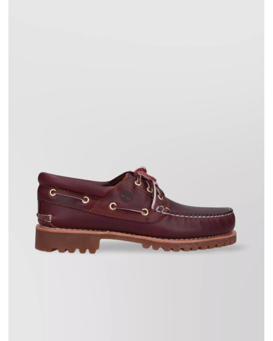 Timberland Purple Leather Boat Shoes for men