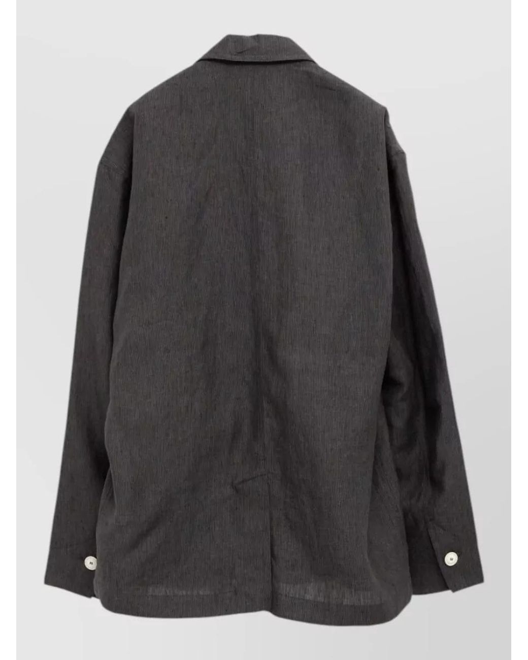 Jacquemus Black Linen Single Breasted Blazer for men