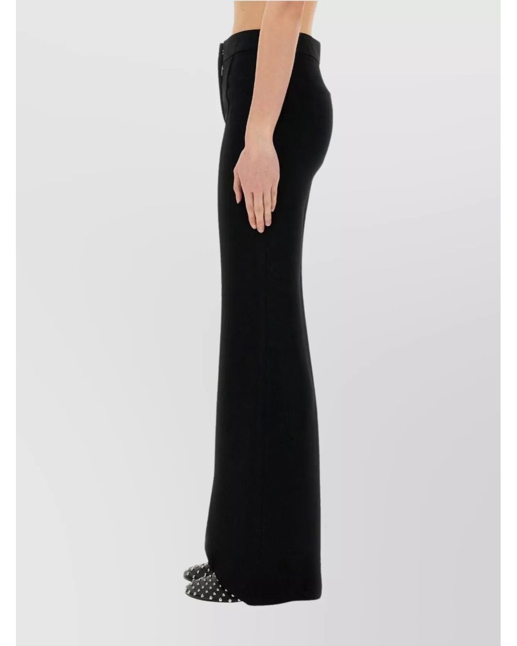 Jil Sander Black Wide Leg High Waist Trousers