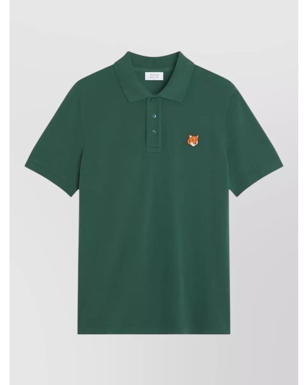 Maison Kitsuné Green Organic Cotton Regular-Fit Short-Sleeve Polo Shirt for men