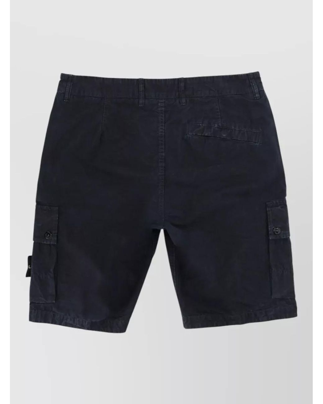 Stone Island Blue Cotton Cargo Shorts for men