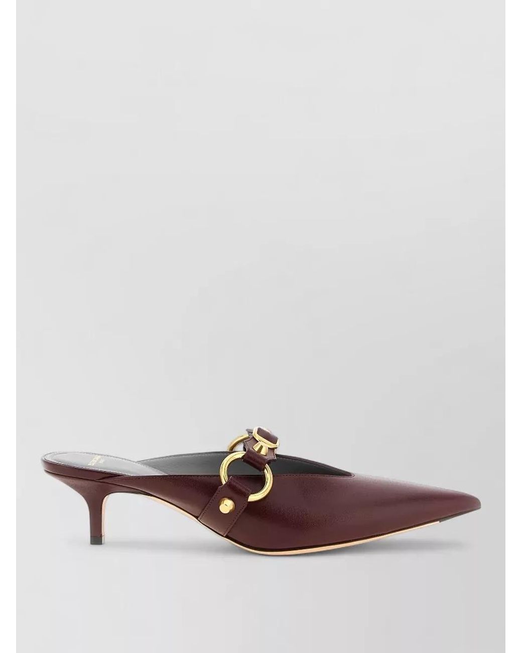 Balenciaga Brown Leather City Mules