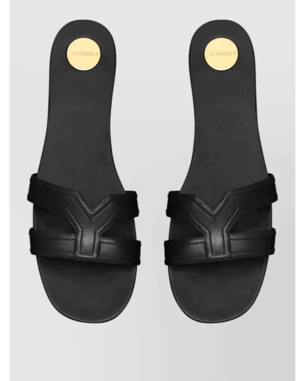 Saint Laurent Multicolor Leather Flat Sandals
