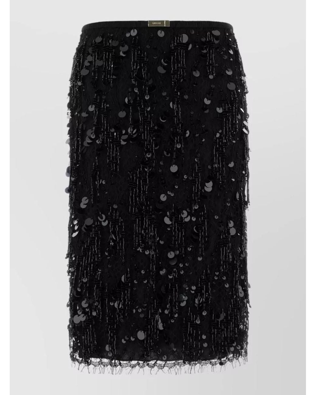 Gucci Black Lace Fitted Skirt