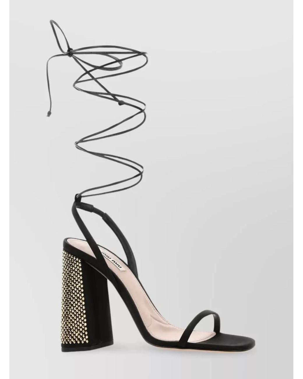 Miu Miu White Satin Sandals