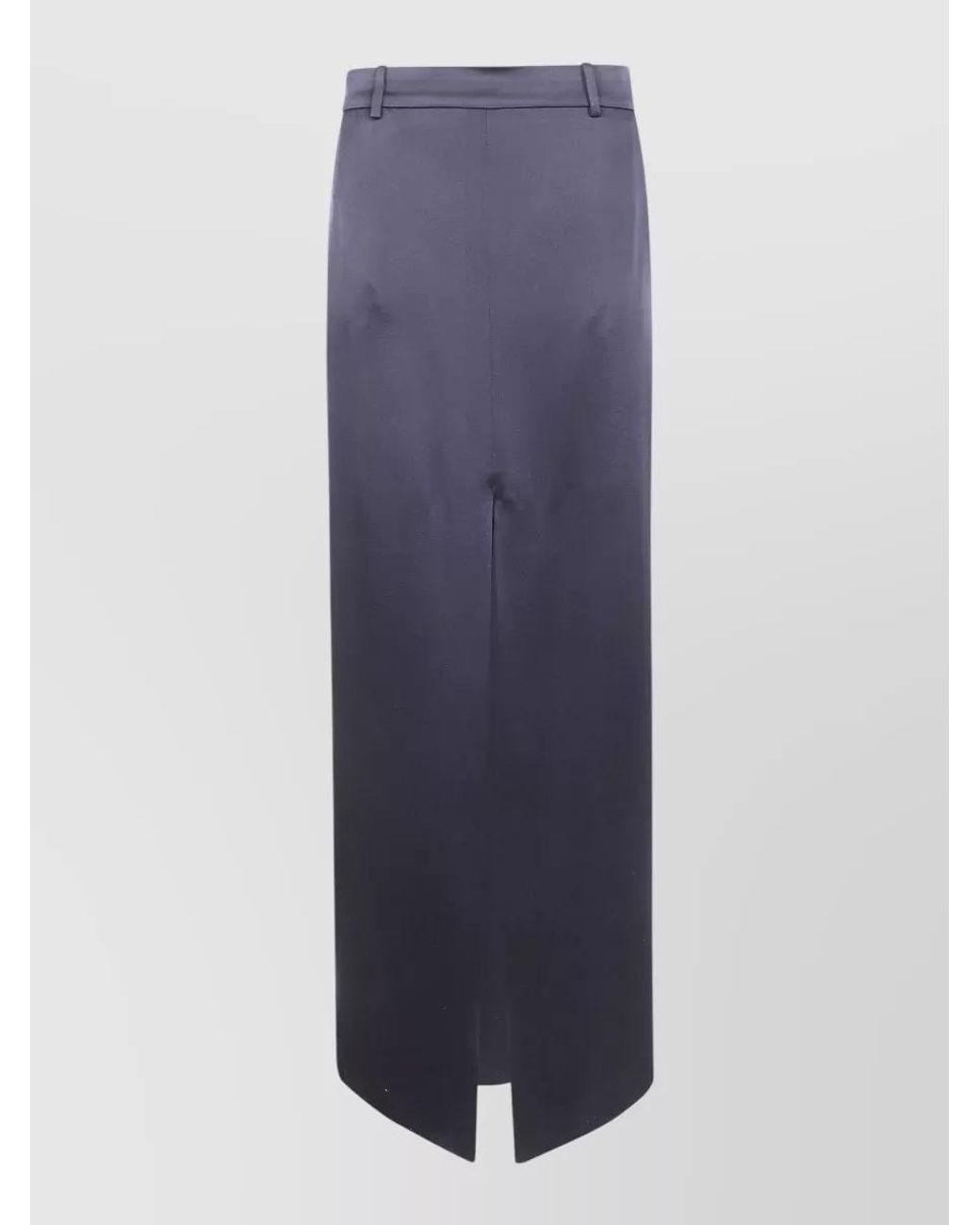 Tom Ford Blue Crepe Satin Straight Maxi Skirt