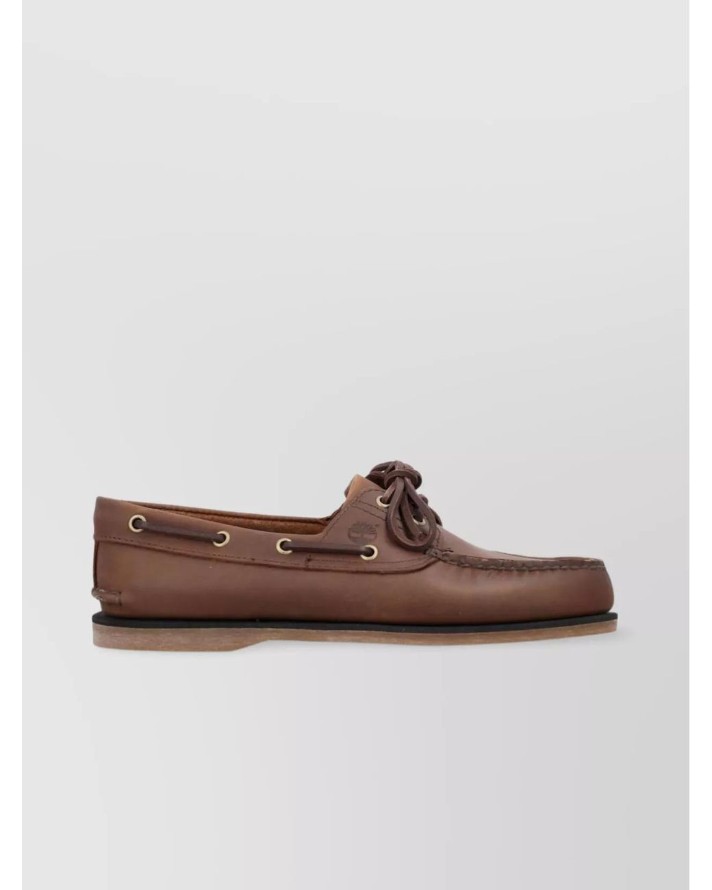 Timberland Brown Boat Shoes Eyelet Detailing for men