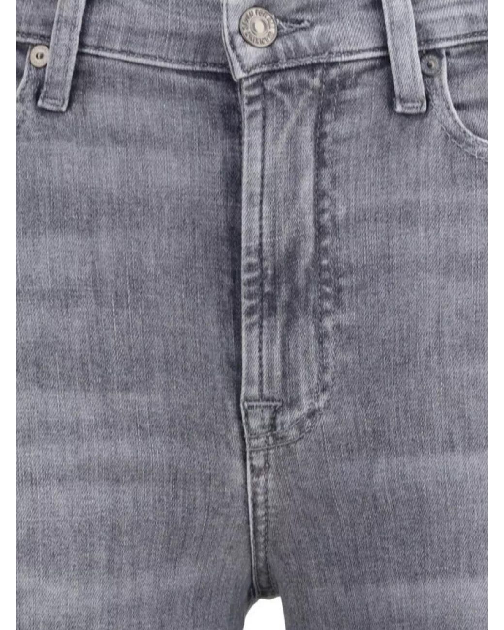 7 For All Mankind Gray Denim Mid-Rise Bootcut Jeans