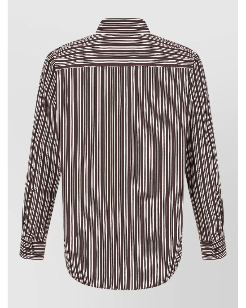 Saint Laurent Multicolor Striped Cotton Shirt for men