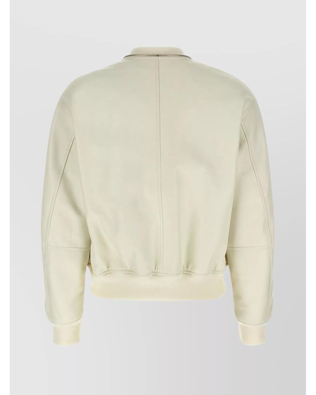 Jil Sander Natural Leather Bomber Jacket
