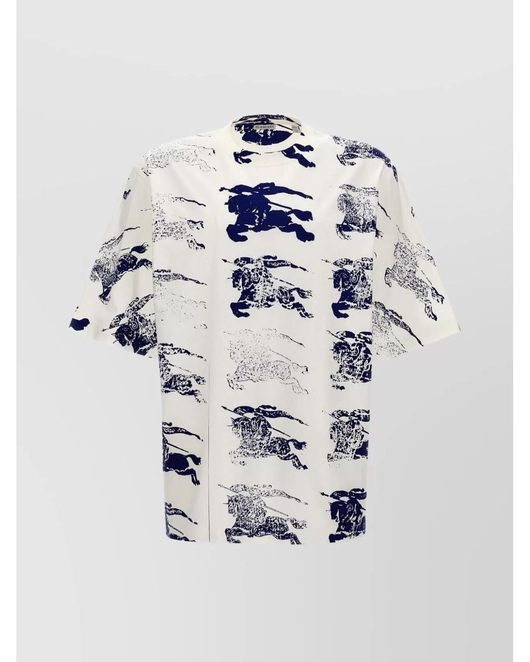 Burberry White Cotton Logo Print Short-Sleeve T-Shirt for men