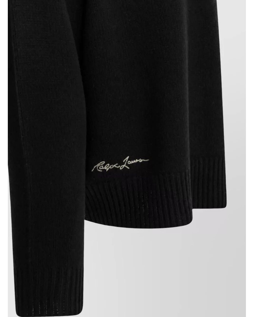 Polo Ralph Lauren Black Wool Cashmere Polo Sweater for men