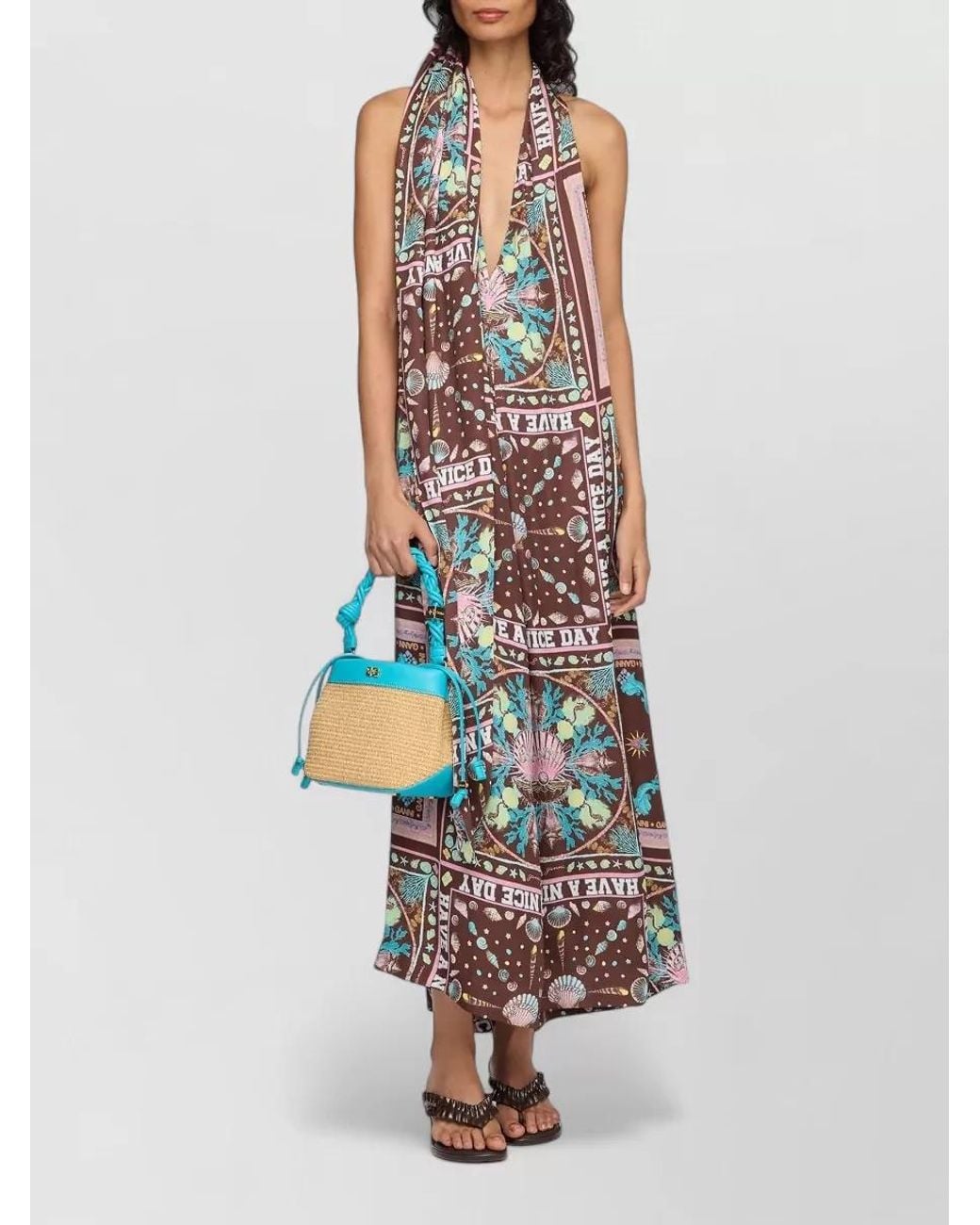 Ganni Blue Bou Bucket Bag