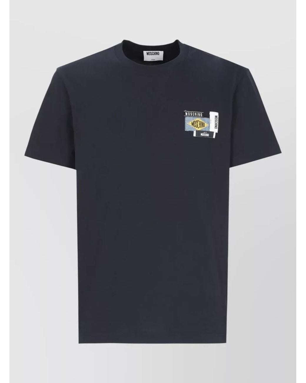 Moschino Blue Cotton Short-Sleeve T-Shirt for men