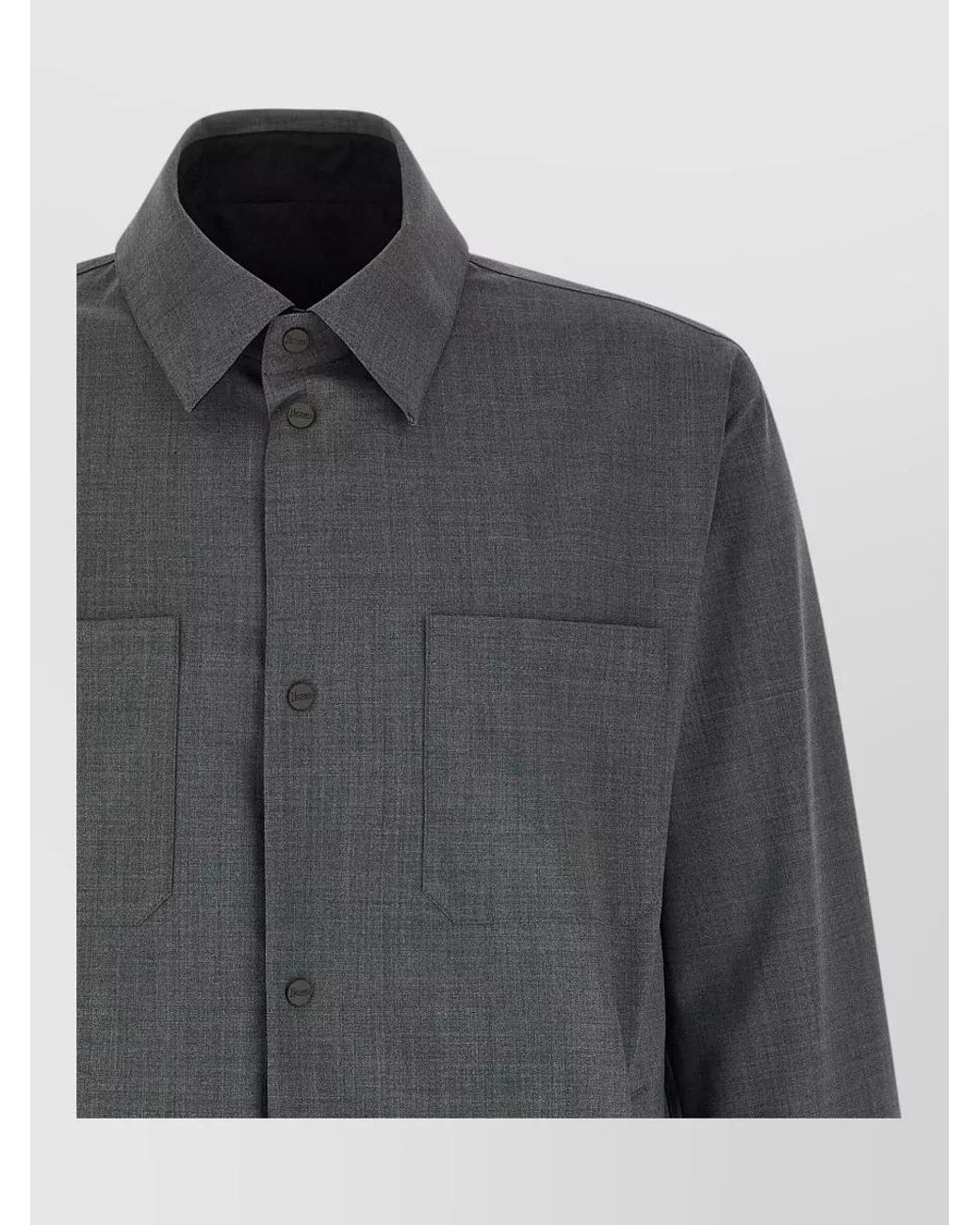 Herno Gray Reversible Shirt Jacket for men