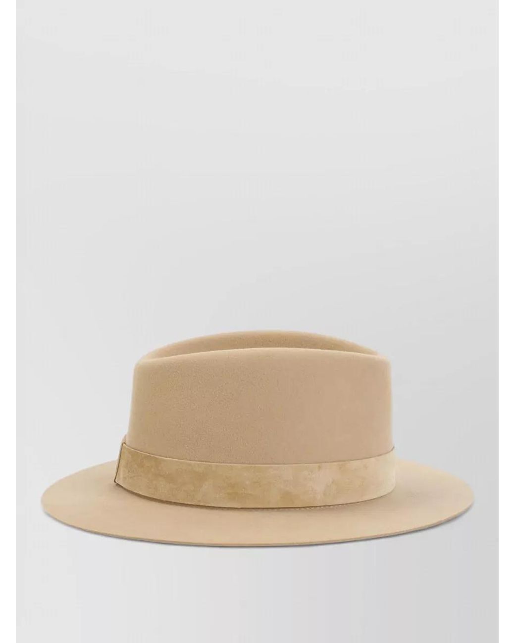 Maison Michel Natural Wool Fedora Hat
