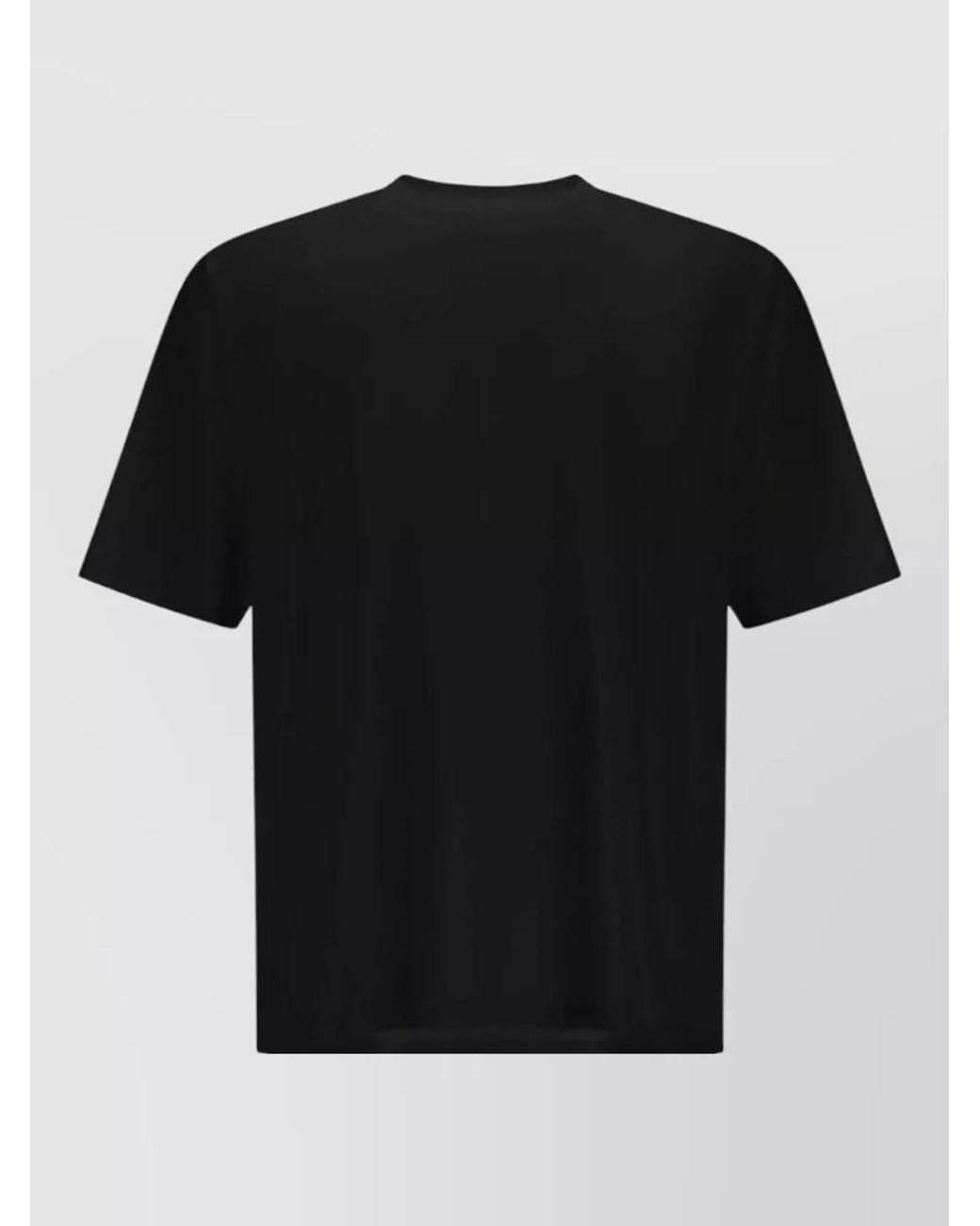 Herno Black Stretch Cotton Jersey T Shirt Crew Neck for men