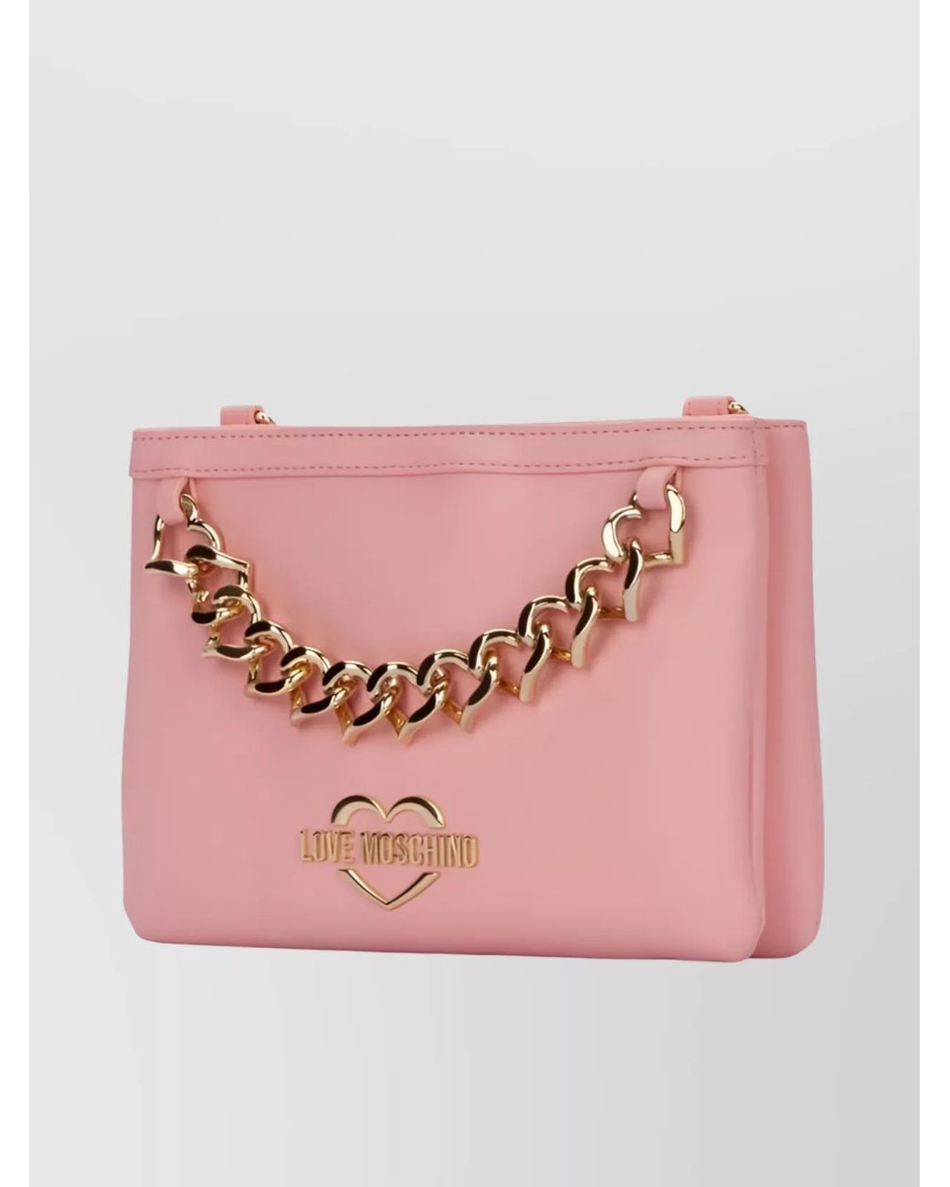 Love Moschino Pink Leather Cross-Body Bag