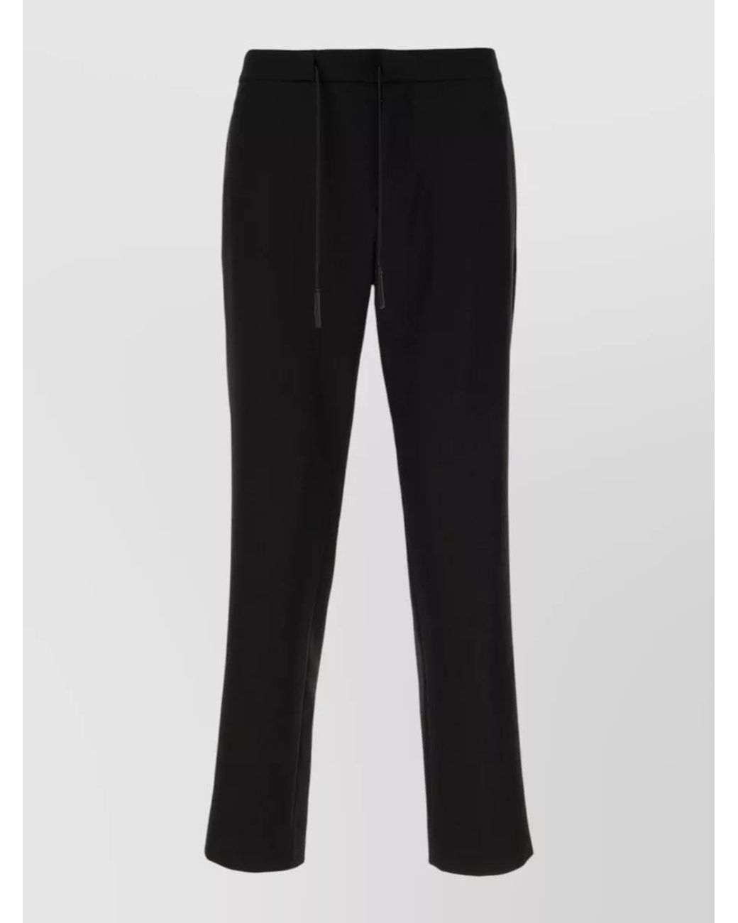 Maison Margiela Black Virgin Wool Straight-Leg Tailored Trousers for men