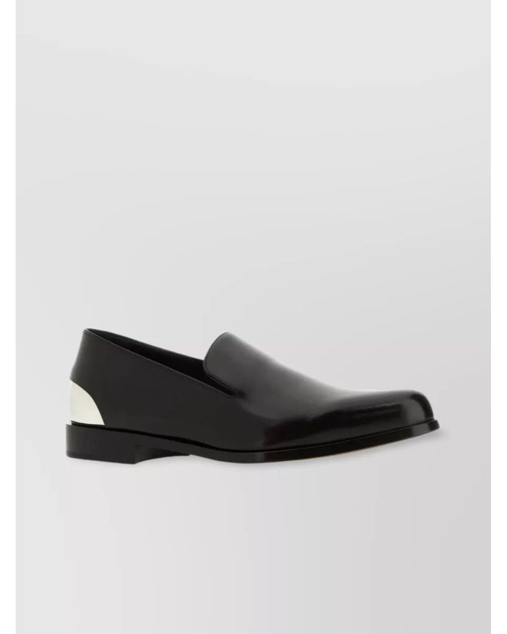 McQueen Black Leather Loafers for men