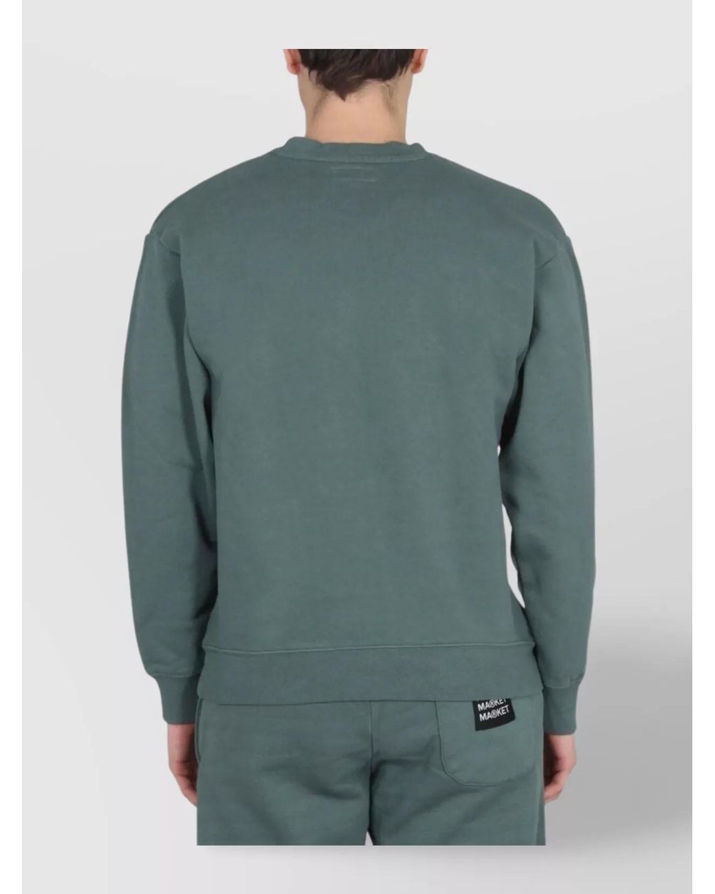 Market Green Ribbed Collar Sweatshirt