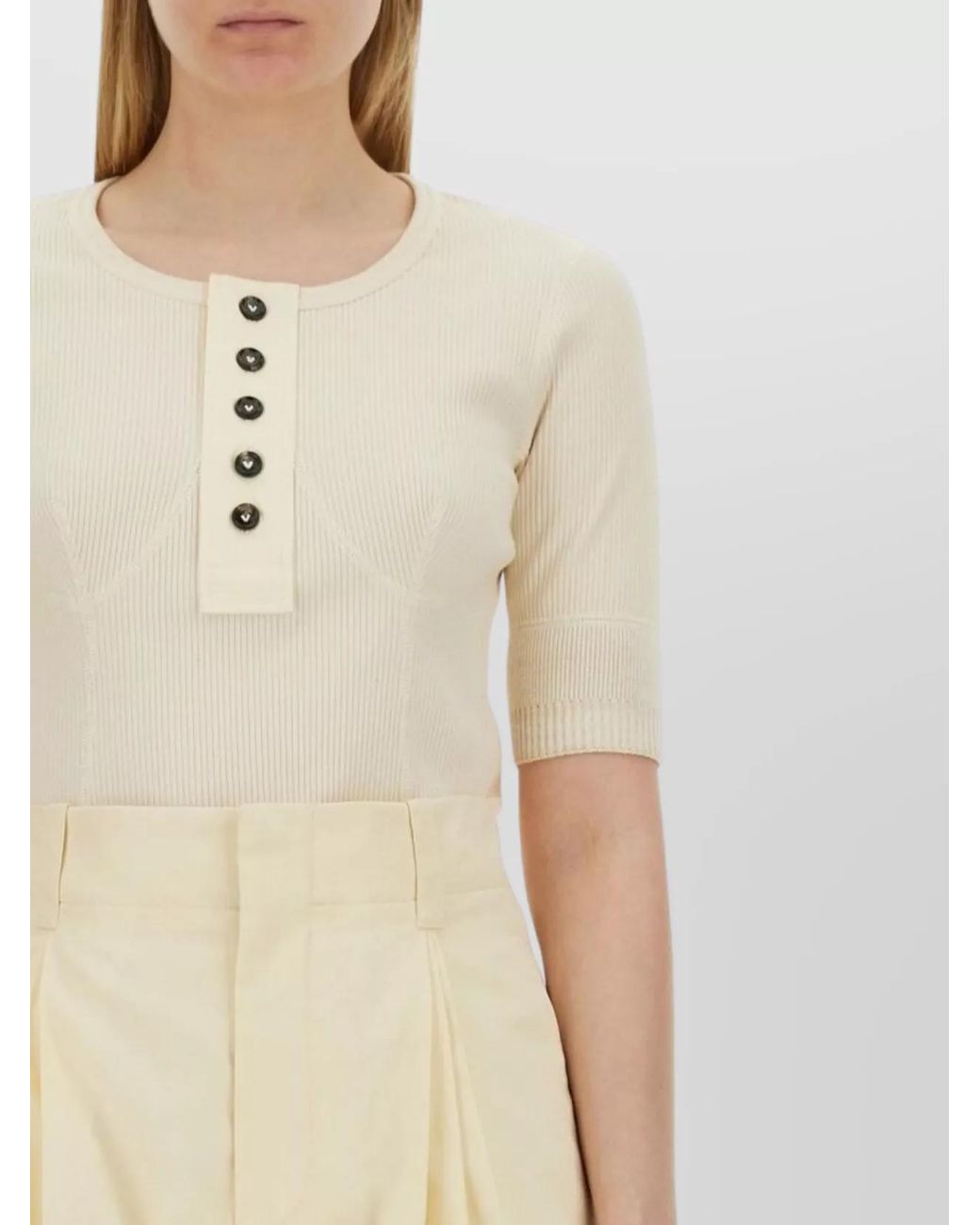 Bottega Veneta Natural Jersey T-Shirt