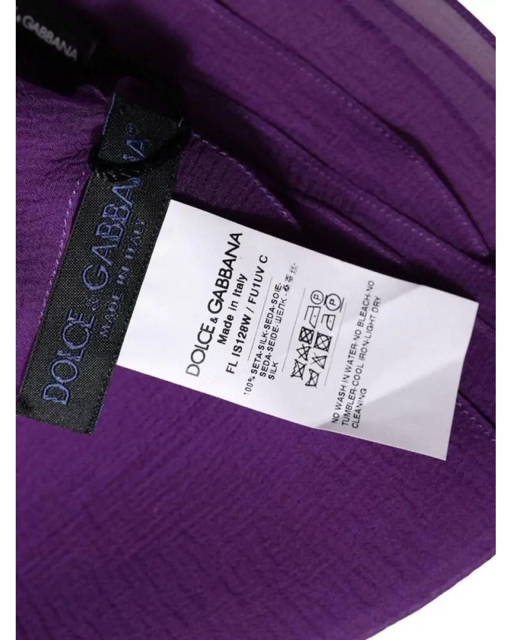 Dolce & Gabbana Purple Silk Scarf