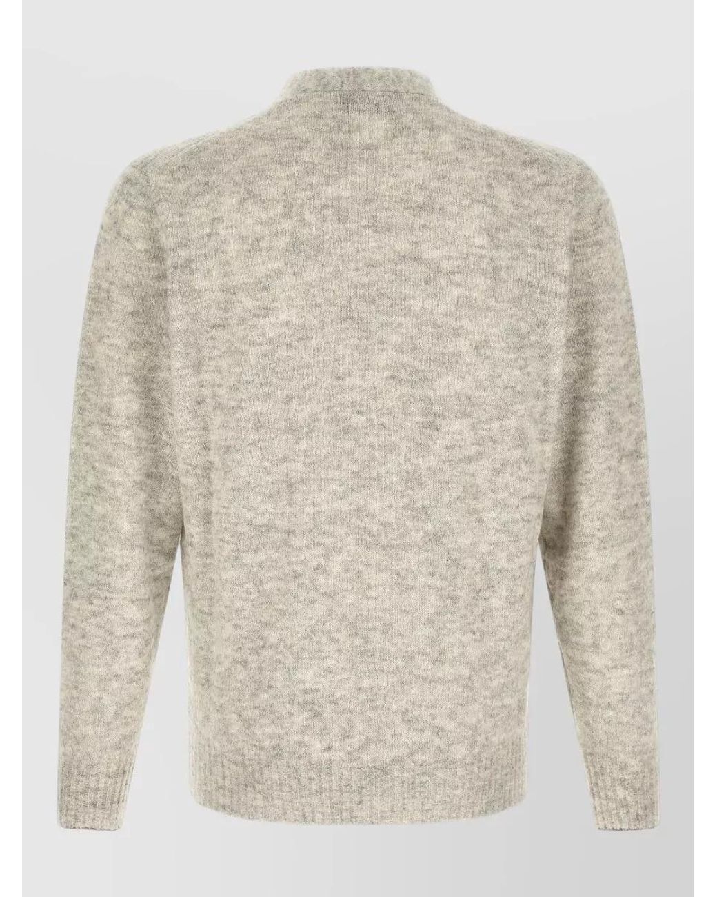 Brunello Cucinelli Natural Alpaca Cashmere V-Neck Cardigan for men