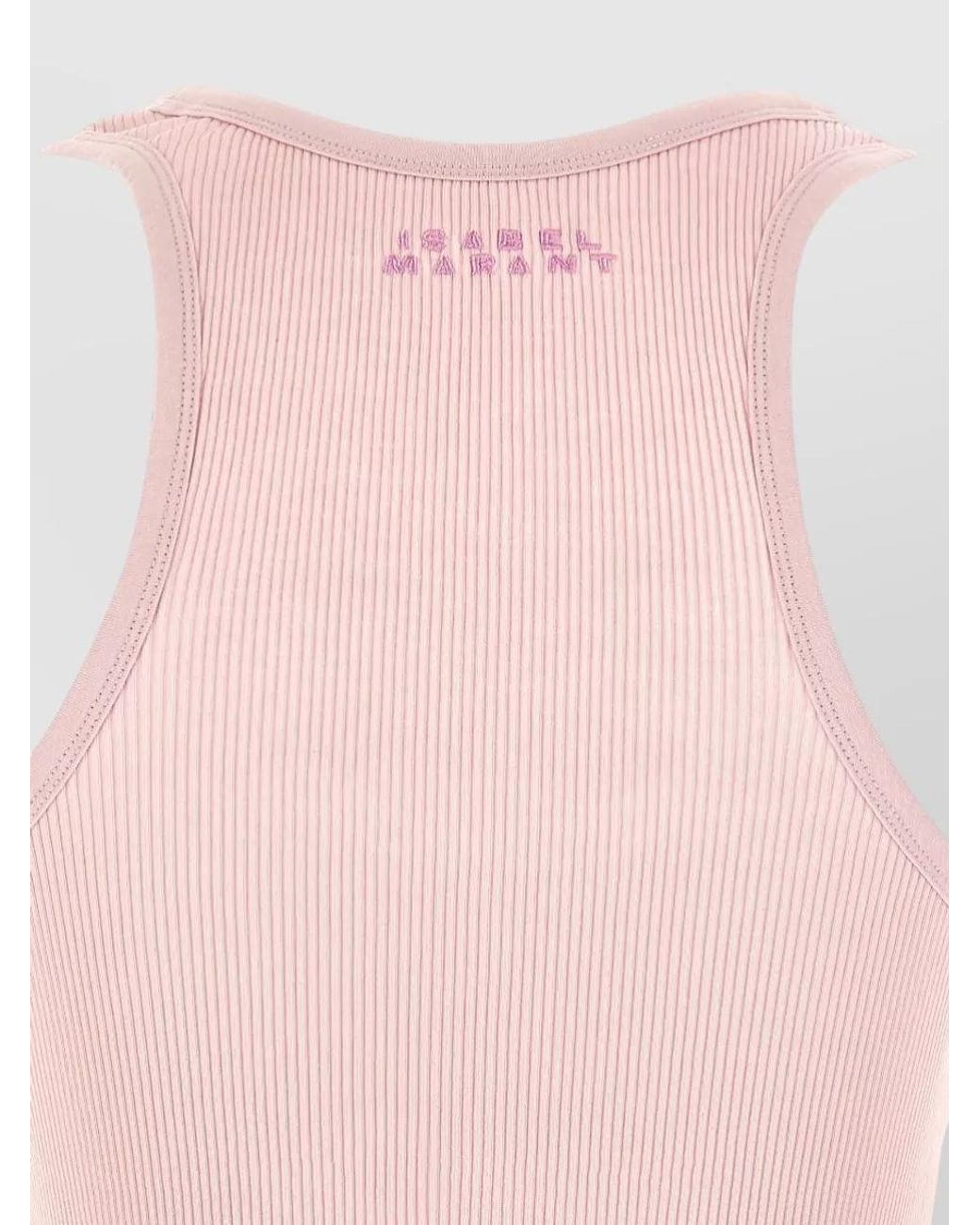 Isabel Marant Pink Ribbed Cotton Tank Top