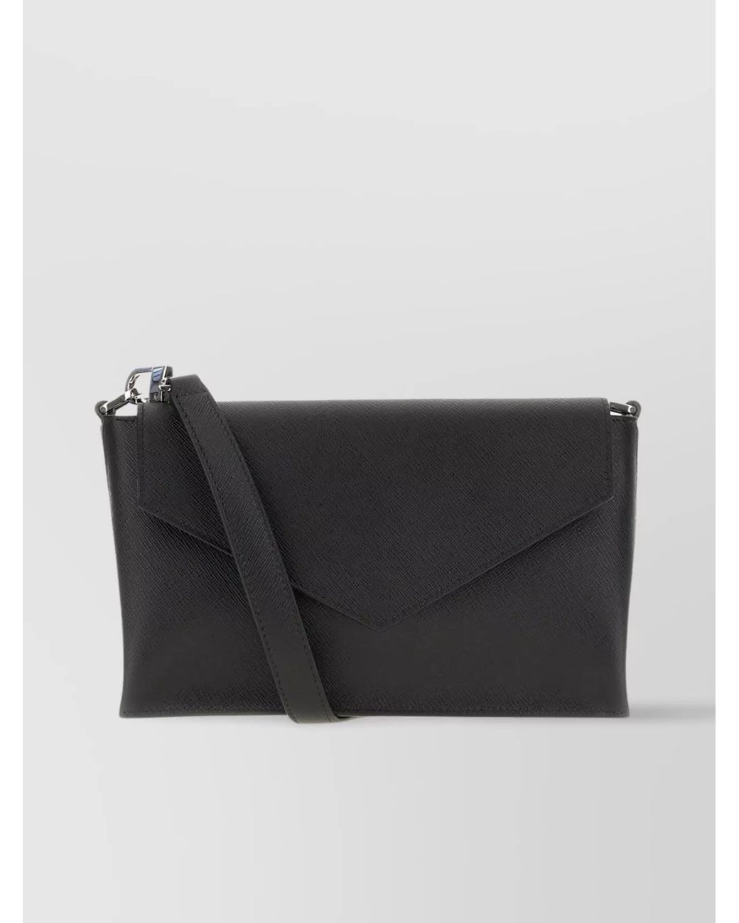 Montblanc Black Leather Crossbody Messenger Bag for men
