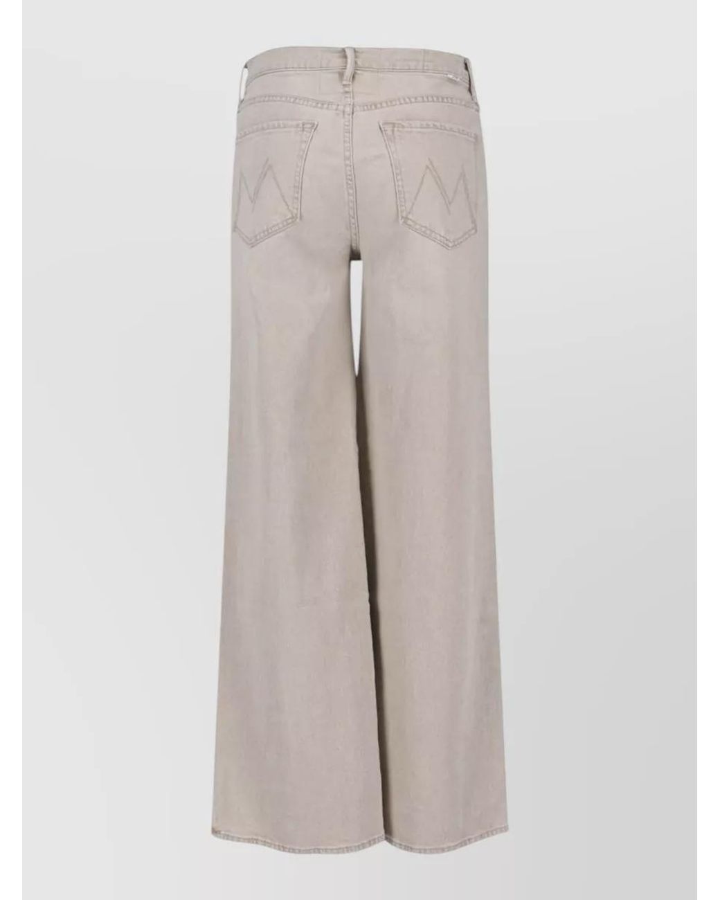Mother Multicolor Denim High-Rise Wide-Leg Jeans