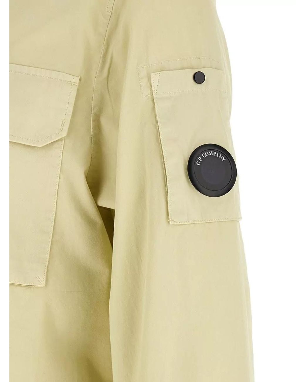C P Company Yellow Cotton Overshirt Jacket for men