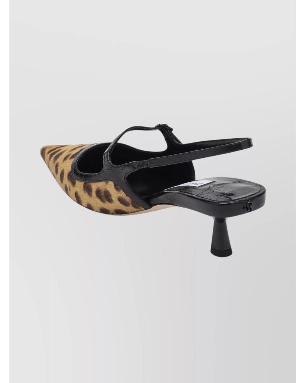 Jimmy Choo Metallic Leopard Print Leather Slingback Pumps