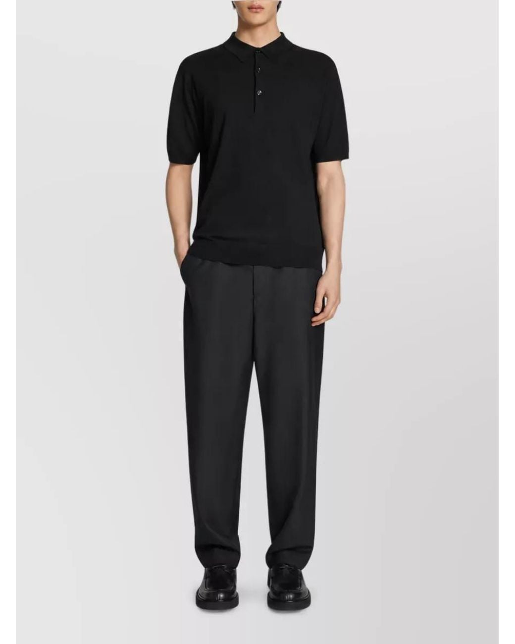 Dries Van Noten Black Leather Derby Shoes for men