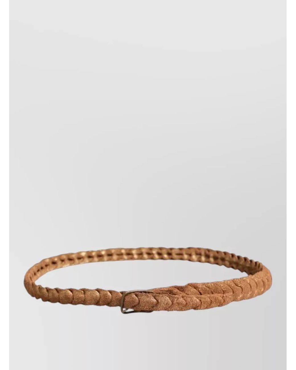 Ermanno Scervino Brown Leather Braided Belt