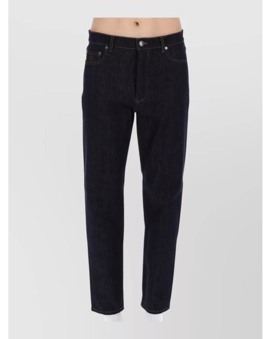 Brunello Cucinelli Blue Denim Straight-Leg Jeans for men