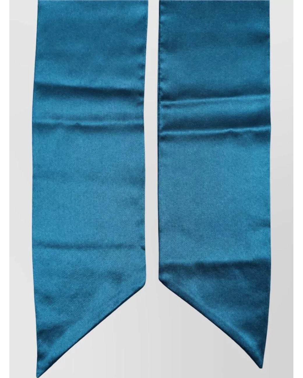 Dolce & Gabbana Blue Silk Skinny Foulard Scarf