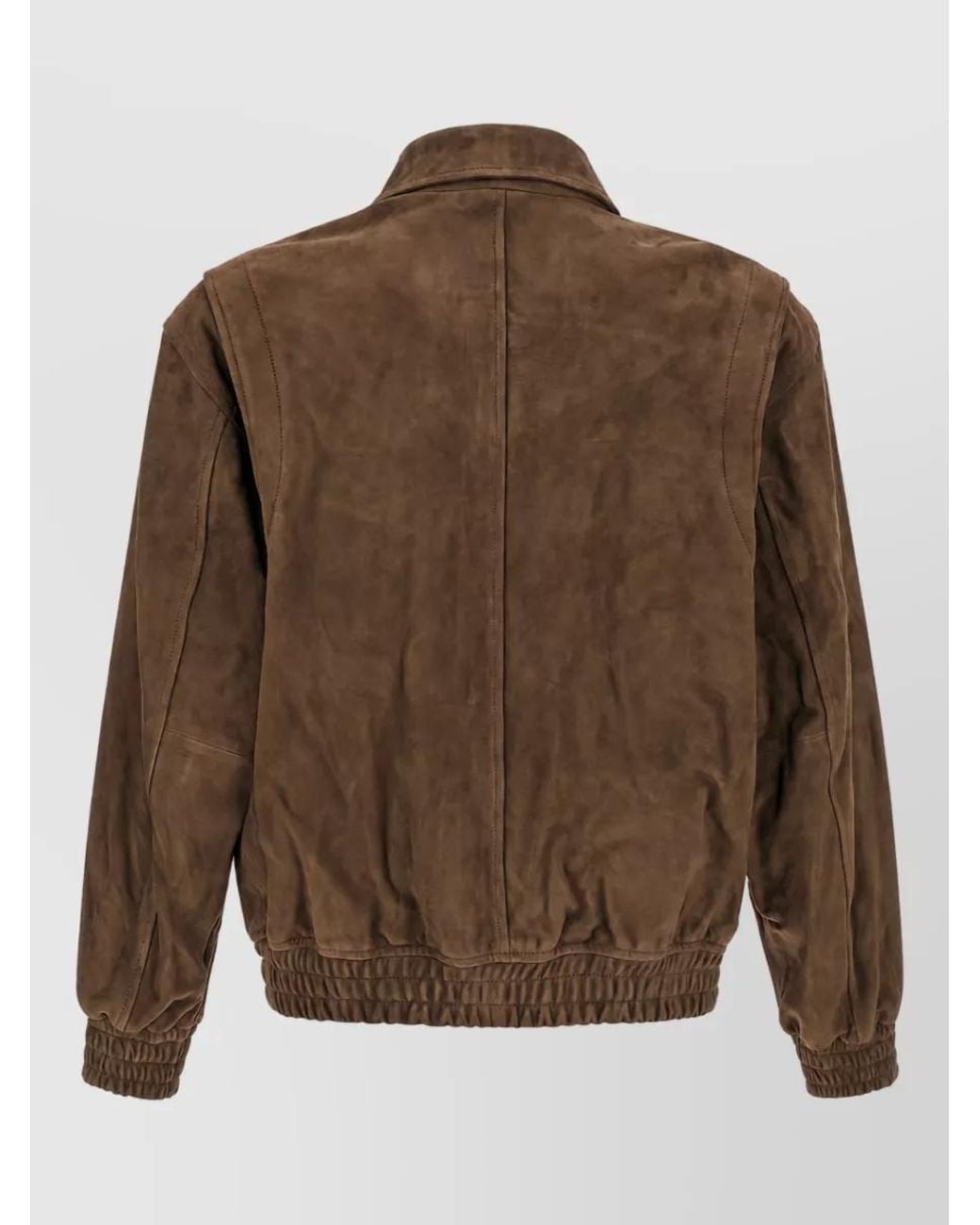 DUNST Brown Suede Leather Blouson Jacket for men