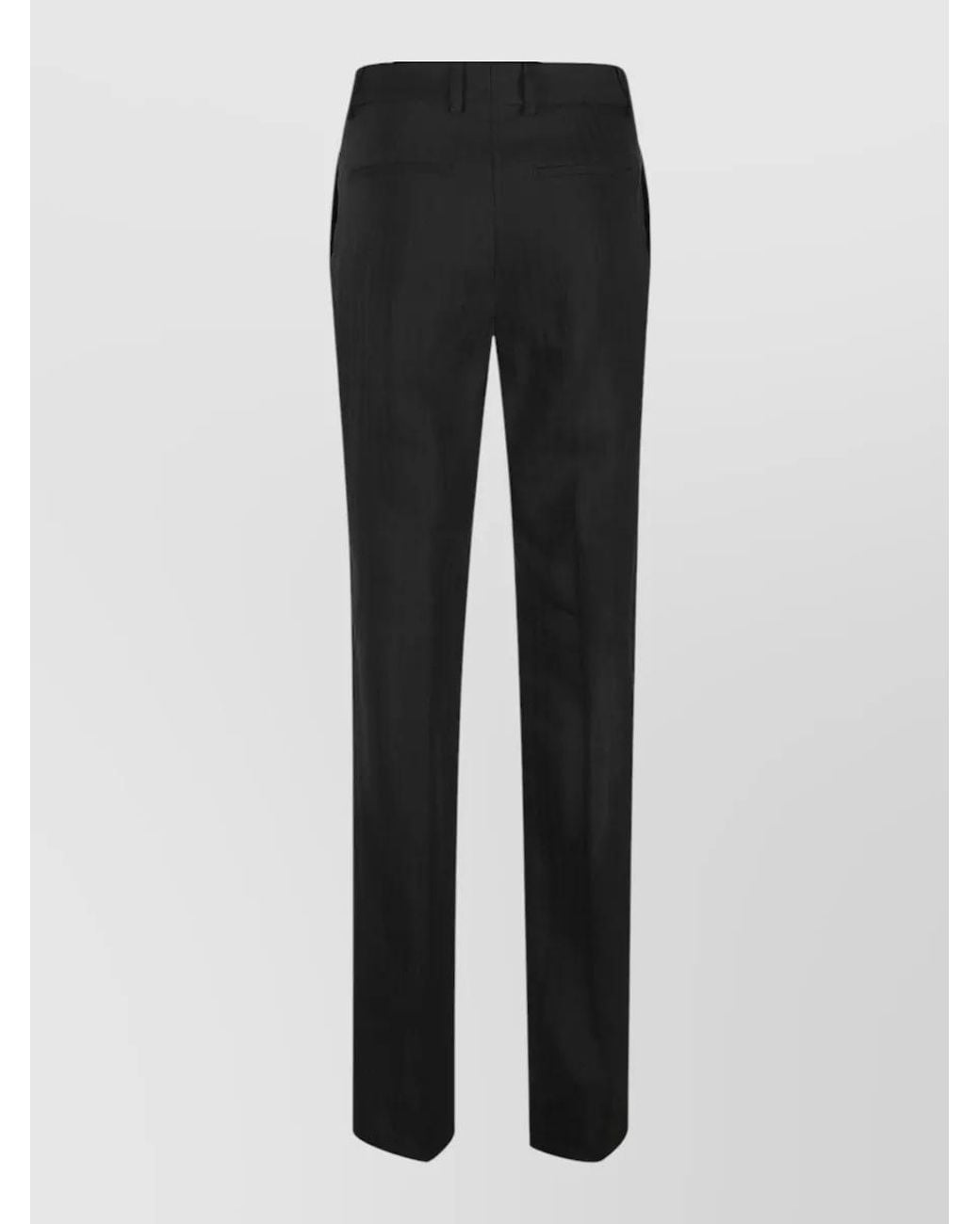 Petar Petrov Black Mid-Rise Tailored Trousers