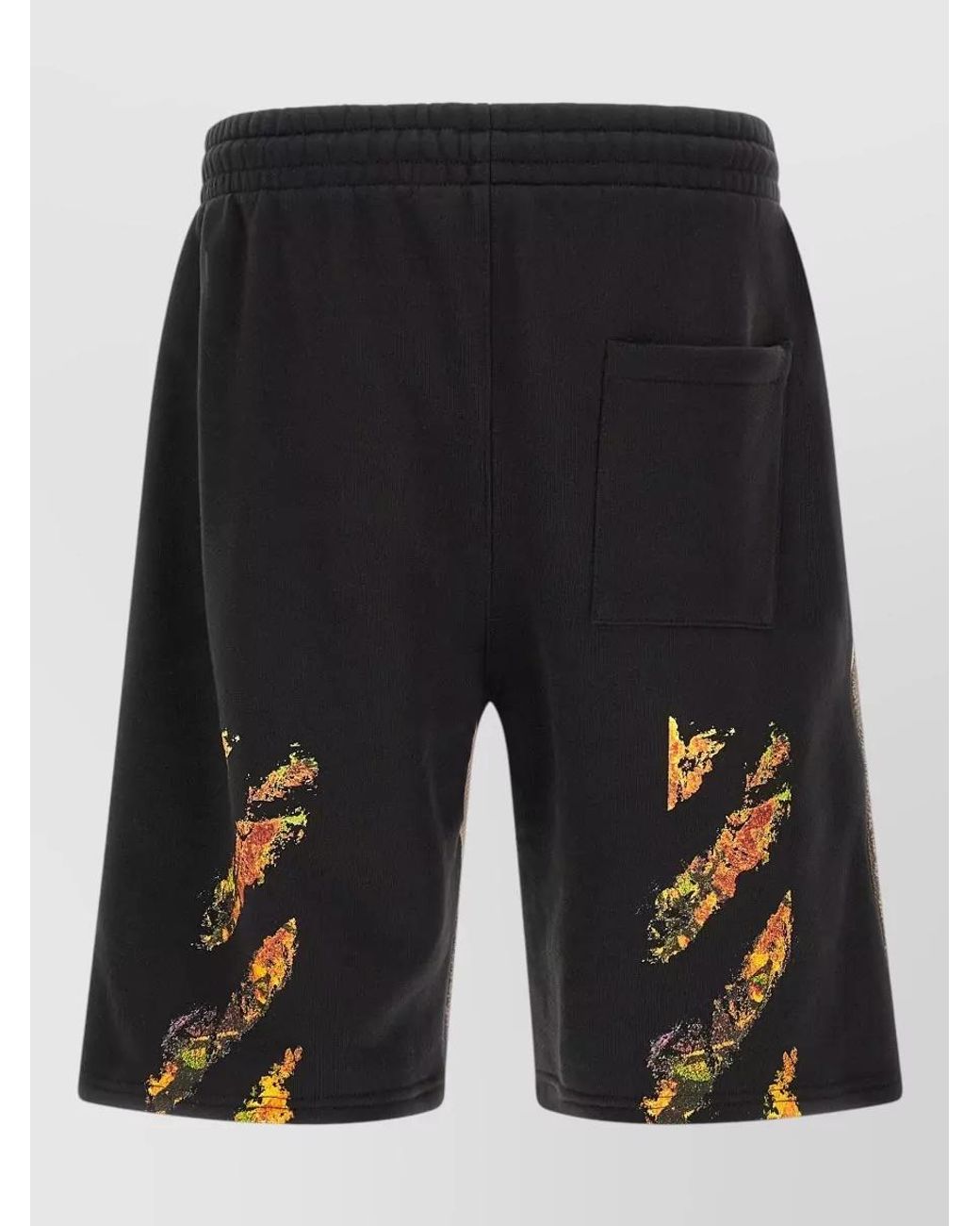 Off-White c/o Virgil Abloh Natural Cotton Two Tone Relaxed Fit Bermuda Shorts for men