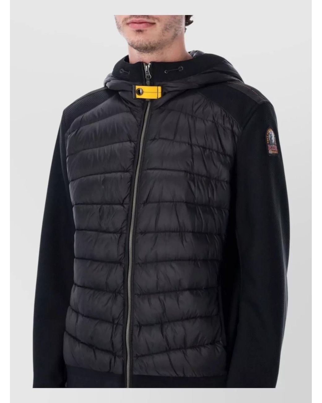 Parajumpers Blue Down Hooded Quilted Jacket for men