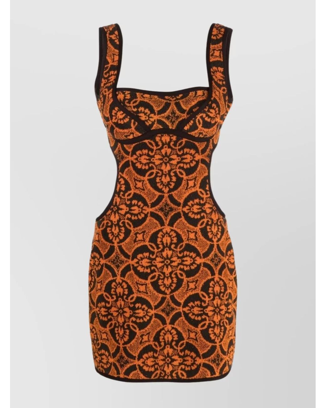 MARINE SERRE Brown Short Dresses