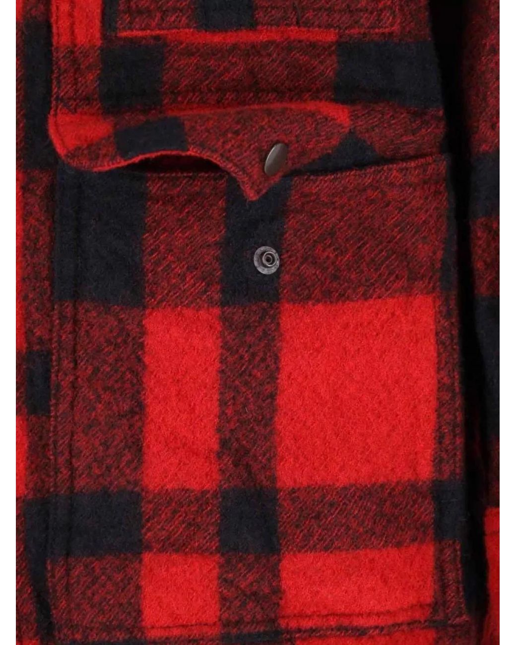 Junya Watanabe Red Wool Shirt Jacket for men